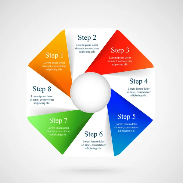 Modelo de infográfico vetorial —  Vetores de Stock