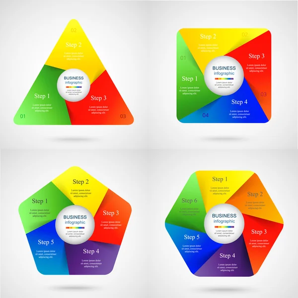 Sammlung von Infografik-Vorlagen für Unternehmen — Stockvektor