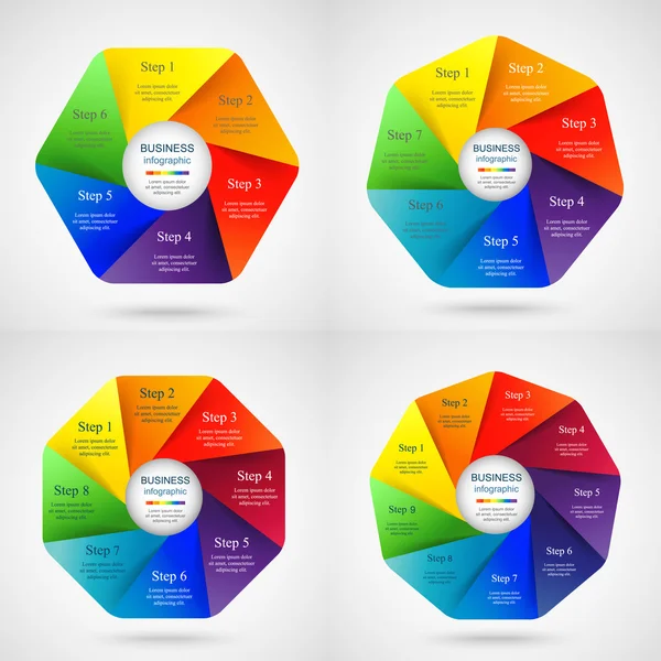 Kolekce infographic šablon pro podnikání — Stockový vektor