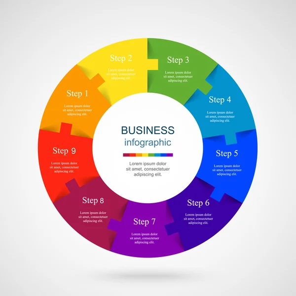 Modelo de infográfico vetorial — Vetor de Stock