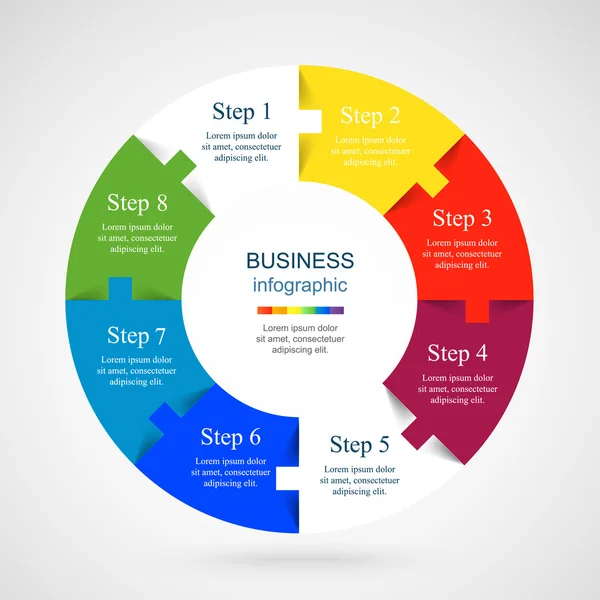 Modelo de infográfico vetorial — Vetor de Stock