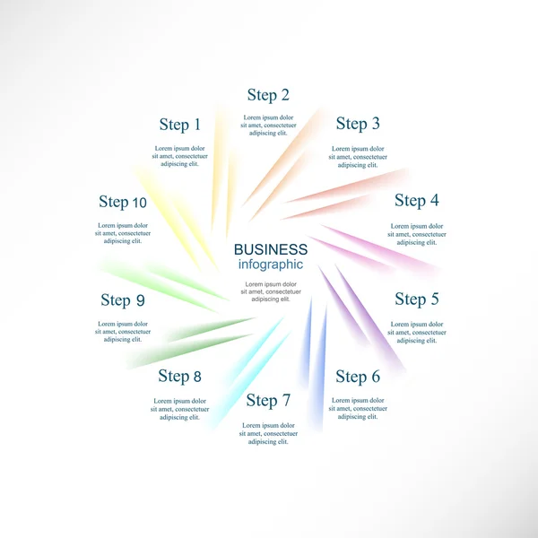 Plantilla de infografía vectorial — Vector de stock