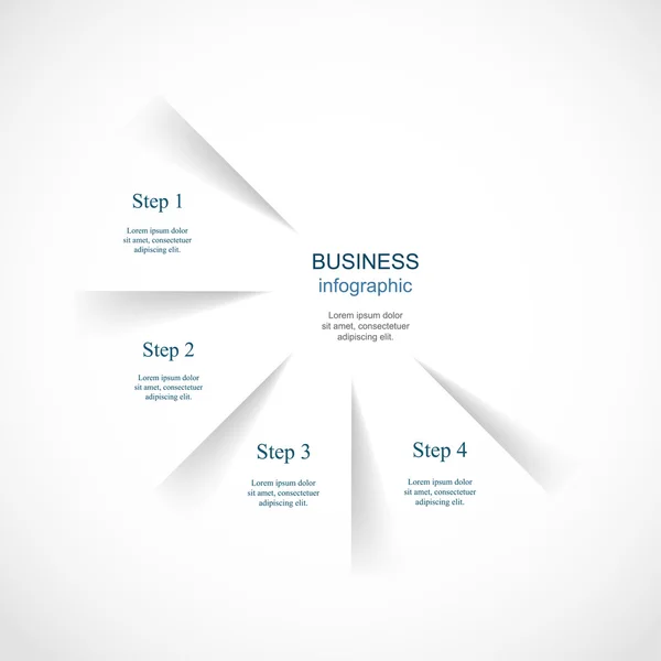 Modelo de infográfico vetorial — Vetor de Stock