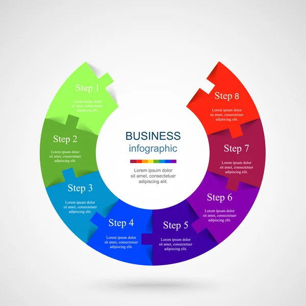 Plantilla de infografía vectorial — Vector de stock