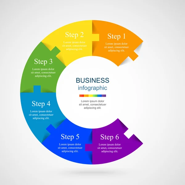 Modelo de infográfico vetorial — Vetor de Stock