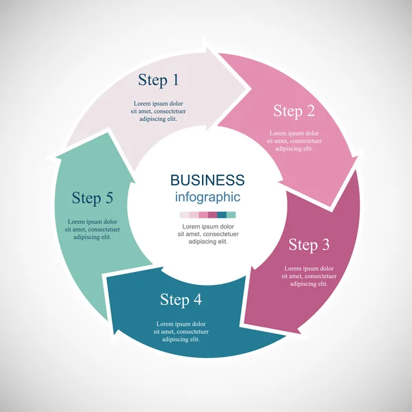 Modelo de infográfico vetorial — Vetor de Stock