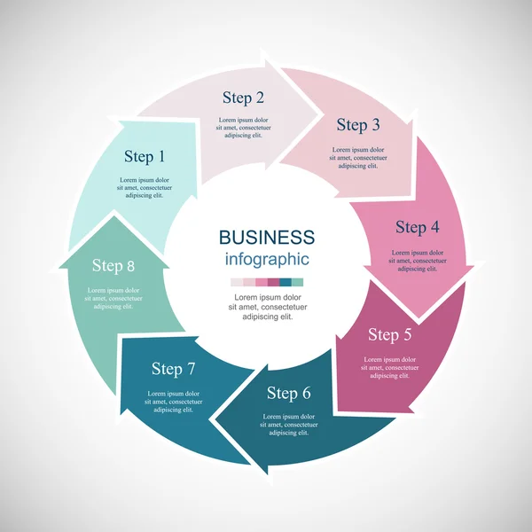 Modelo de infográfico vetorial —  Vetores de Stock