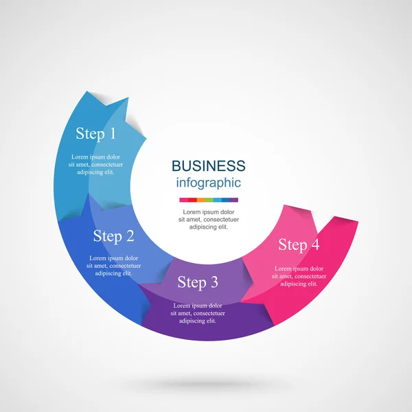 Modello di infografica vettoriale — Vettoriale Stock