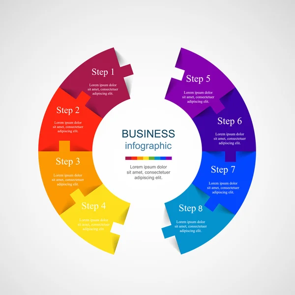 Modelo de infográfico vetorial — Vetor de Stock