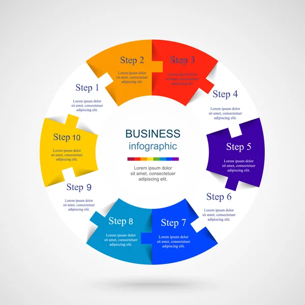 Plantilla de infografía vectorial — Vector de stock