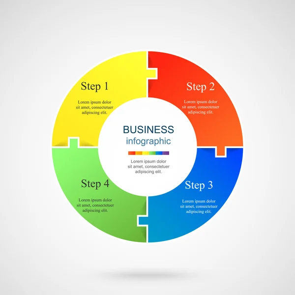 Modelo de infográfico vetorial — Vetor de Stock