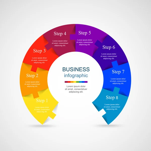 Plantilla de infografía vectorial — Vector de stock