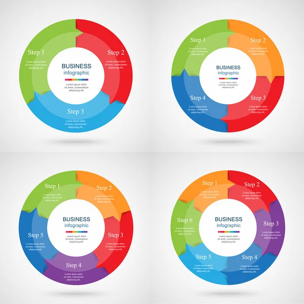 Coleção de Modelos Infográficos para Negócios — Vetor de Stock