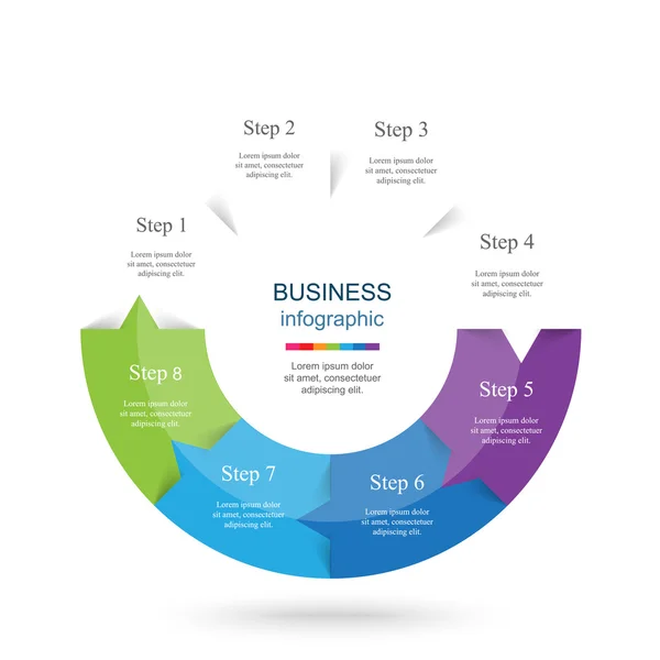 Modelo de infográfico vetorial — Vetor de Stock