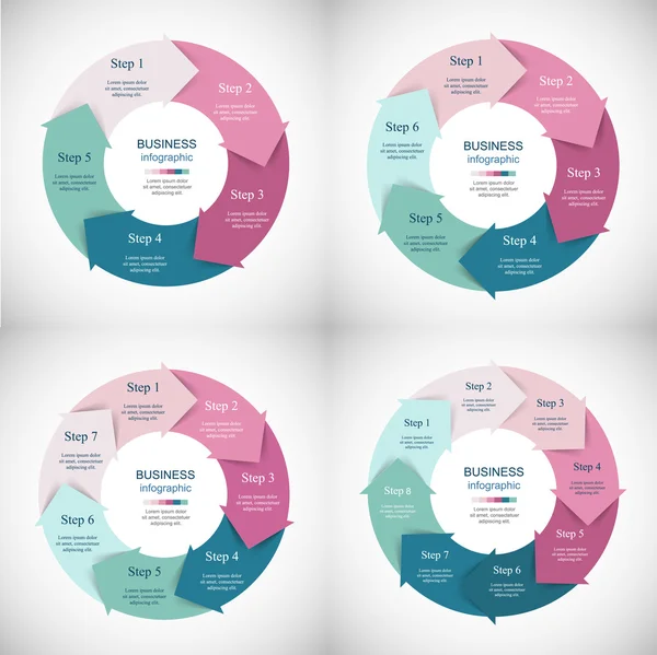 Colección de plantillas infográficas para empresas — Archivo Imágenes Vectoriales