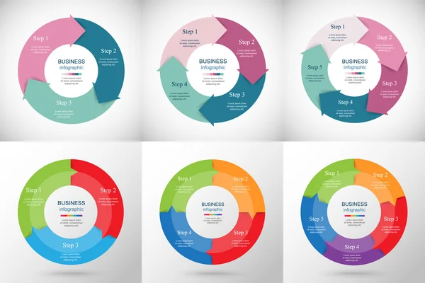 Coleção de Modelos Infográficos para Negócios —  Vetores de Stock