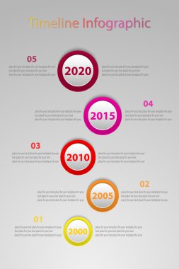 Zaman çizelgesi vektör şablonu