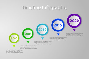 Zaman çizelgesi vektör şablonu