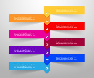 vektör satırları okları Infographic. 