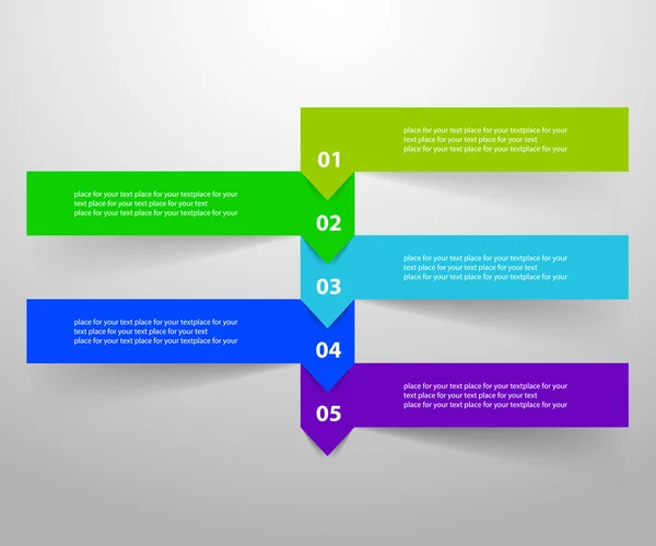 Linhas vetoriais flechas infográfico . — Vetor de Stock