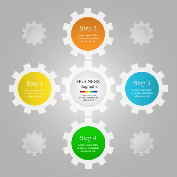 Modello di infografica vettoriale — Vettoriale Stock