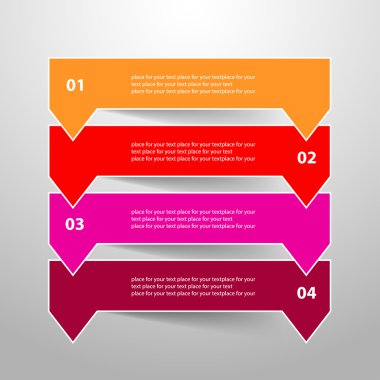 vektör satırları okları Infographic. 