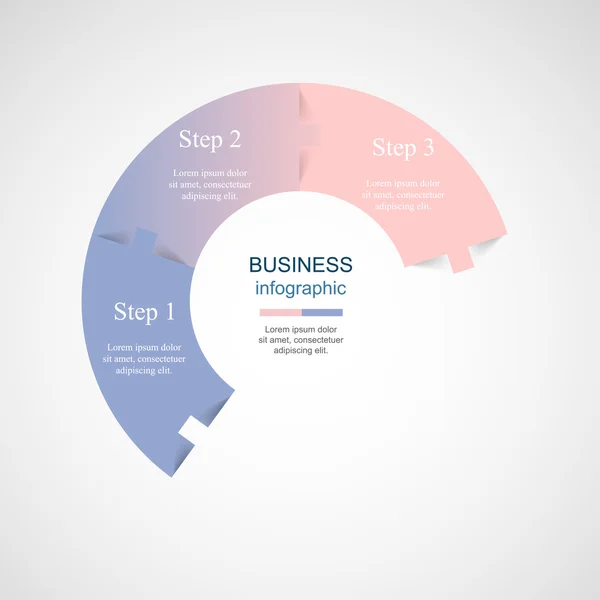 Modelo de infográfico vetorial — Vetor de Stock