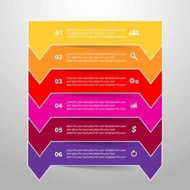 vektör satırları okları Infographic. 