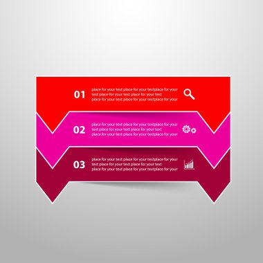 vektör satırları okları Infographic. 