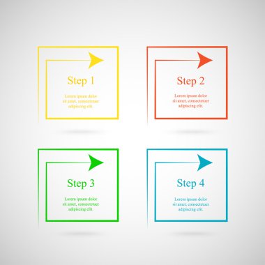 vektör satırları okları Infographic. 