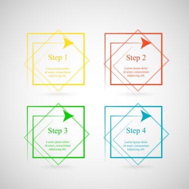 vektör satırları okları Infographic. 