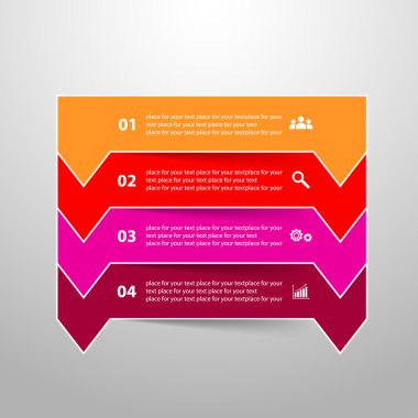 vektör satırları okları Infographic. 