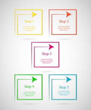 vektör satırları okları Infographic. 