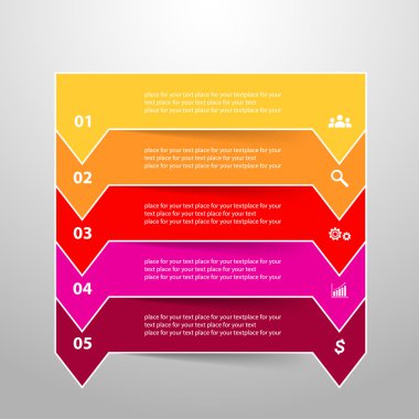 vektör satırları okları Infographic. 