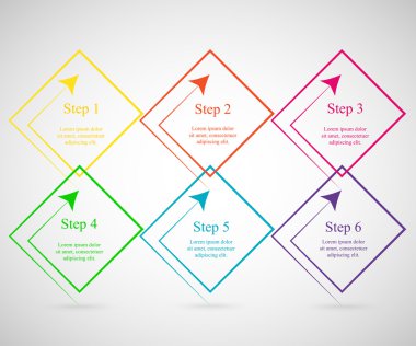 vektör satırları okları Infographic. 