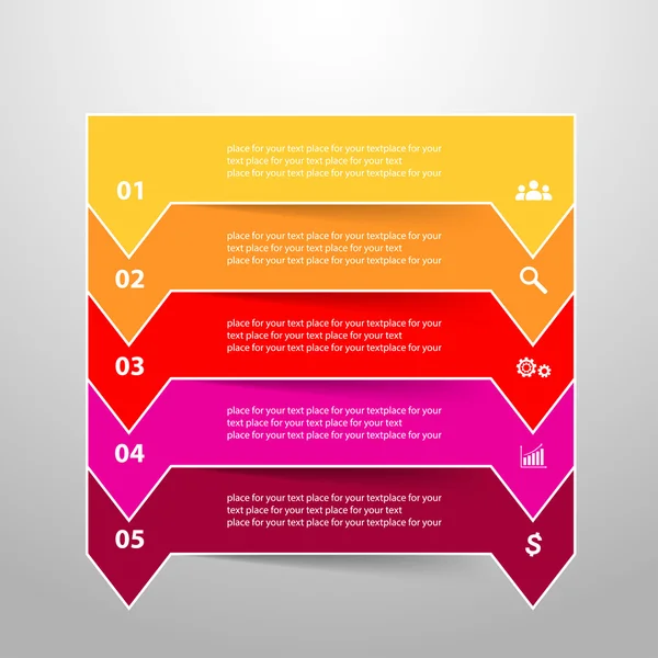 Linee vettoriali frecce infografiche . — Vettoriale Stock