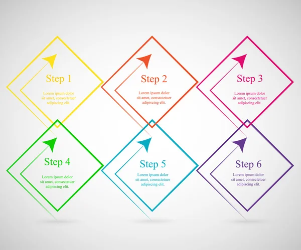 vektör satırları okları Infographic. 