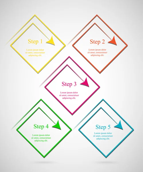 vektör satırları okları Infographic. 