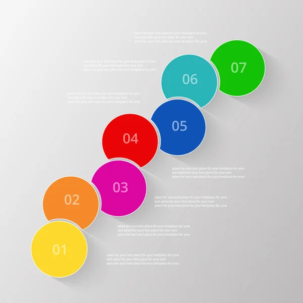 Vector timeline template — Stock Vector