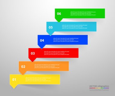 vektör satırları okları Infographic. 