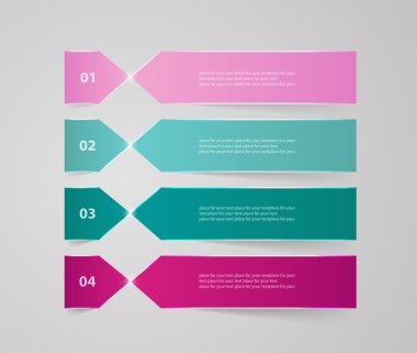 vektör satırları okları Infographic. 