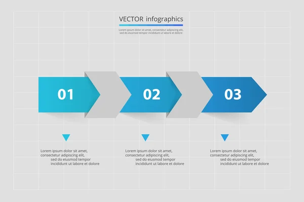 Vektorlinien Pfeile Infografik. — Stockvektor