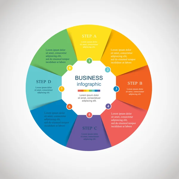 Vector cirkel infographic — Stockvector