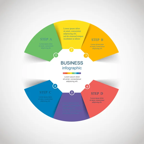 Infographie en cercle vectoriel — Image vectorielle