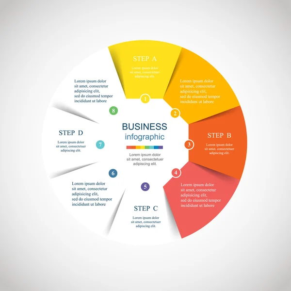 Infografica del cerchio vettoriale — Vettoriale Stock