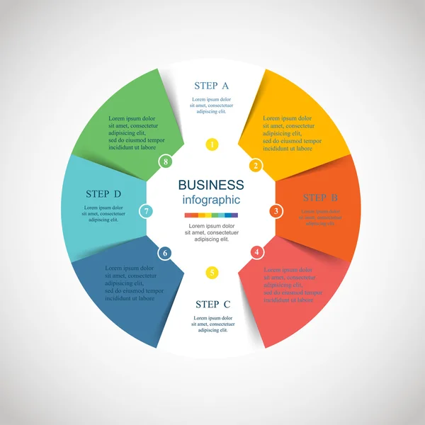 Infographie en cercle vectoriel — Image vectorielle