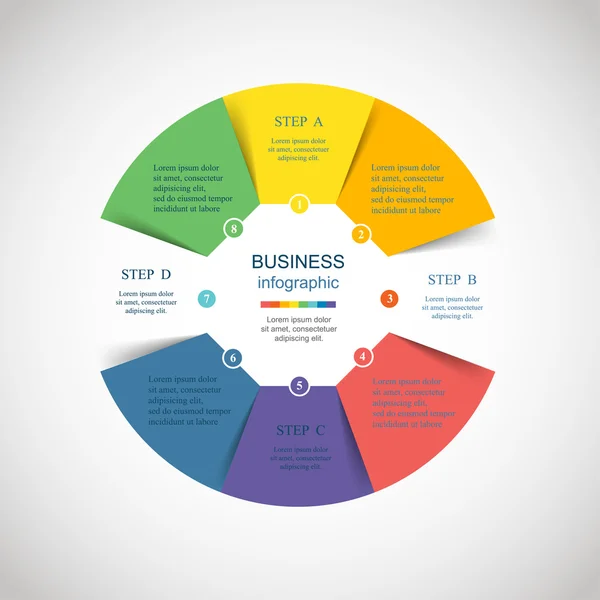 Infografica del cerchio vettoriale — Vettoriale Stock