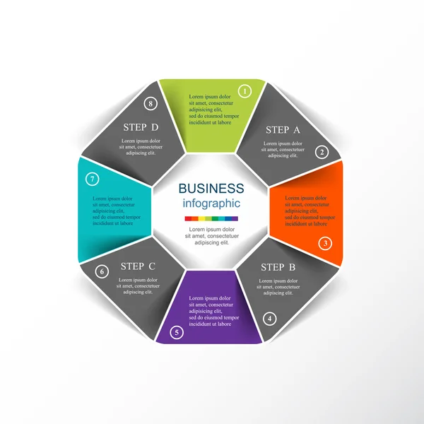 Infográfico vetorial — Vetor de Stock