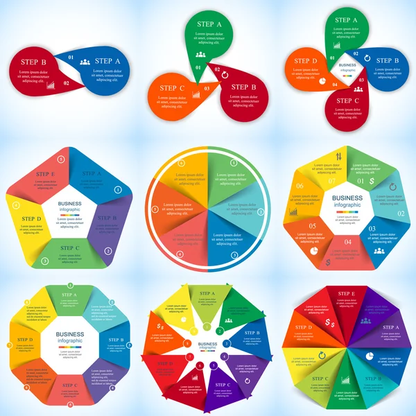 Conjunto de infográficos vetoriais . — Vetor de Stock