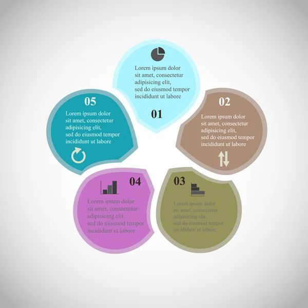 Infografica del cerchio vettoriale — Vettoriale Stock